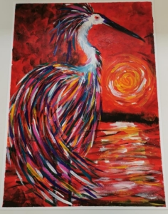 heron painting